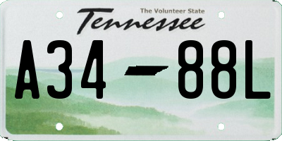 TN license plate A3488L