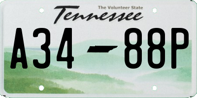 TN license plate A3488P