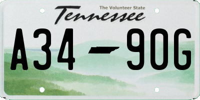 TN license plate A3490G