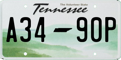 TN license plate A3490P
