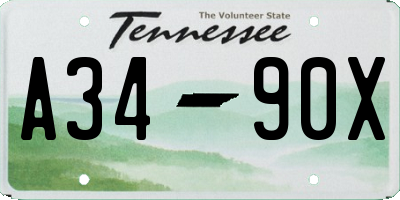TN license plate A3490X
