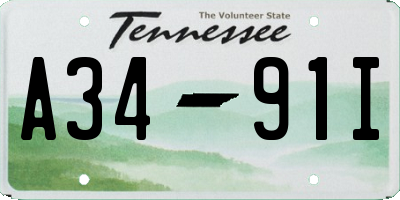 TN license plate A3491I