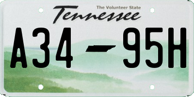 TN license plate A3495H