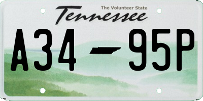 TN license plate A3495P