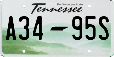 TN license plate A3495S