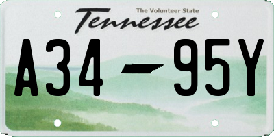 TN license plate A3495Y