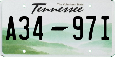 TN license plate A3497I