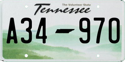 TN license plate A3497O