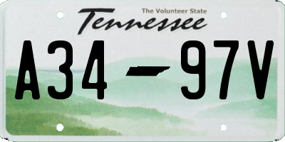 TN license plate A3497V
