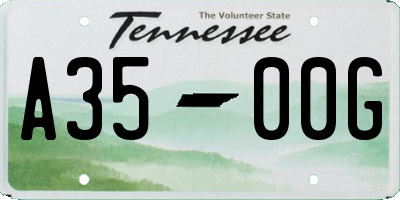 TN license plate A3500G
