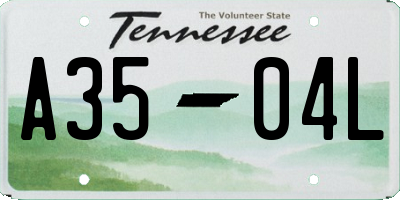 TN license plate A3504L