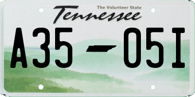 TN license plate A3505I
