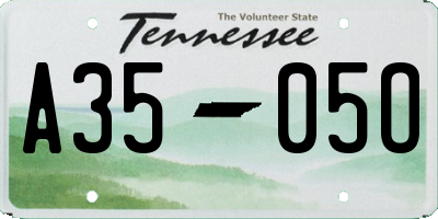 TN license plate A3505O