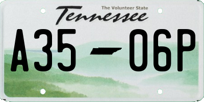 TN license plate A3506P