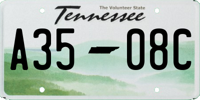 TN license plate A3508C