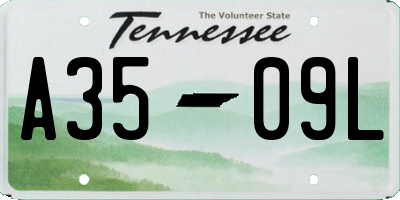 TN license plate A3509L