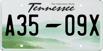 TN license plate A3509X