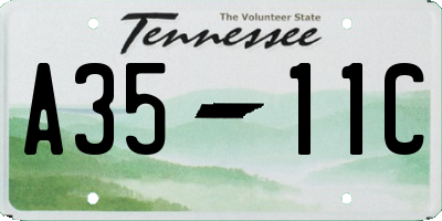 TN license plate A3511C