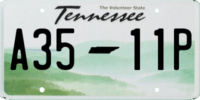 TN license plate A3511P