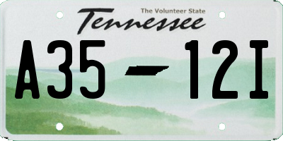 TN license plate A3512I