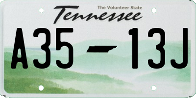 TN license plate A3513J