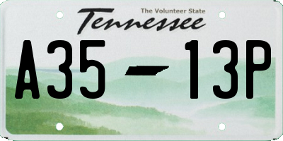 TN license plate A3513P