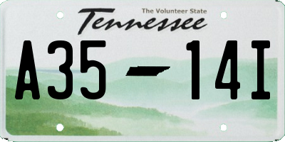 TN license plate A3514I
