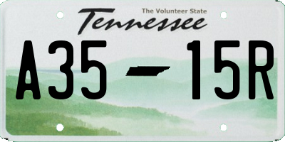 TN license plate A3515R
