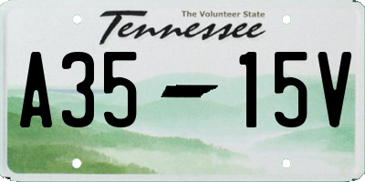 TN license plate A3515V