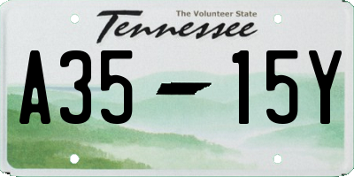 TN license plate A3515Y