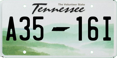 TN license plate A3516I