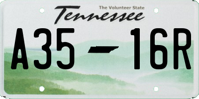 TN license plate A3516R
