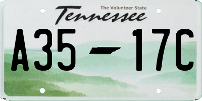 TN license plate A3517C