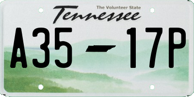 TN license plate A3517P