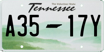 TN license plate A3517Y