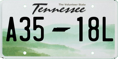 TN license plate A3518L