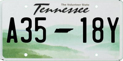 TN license plate A3518Y
