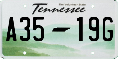 TN license plate A3519G