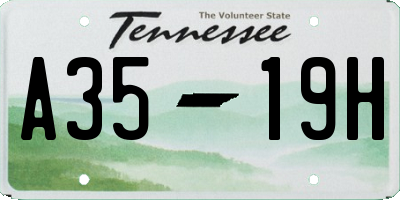 TN license plate A3519H