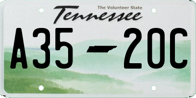 TN license plate A3520C