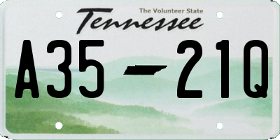 TN license plate A3521Q