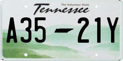 TN license plate A3521Y
