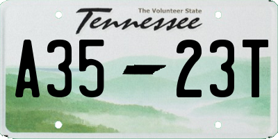 TN license plate A3523T
