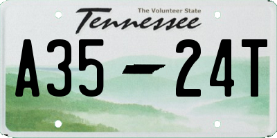 TN license plate A3524T