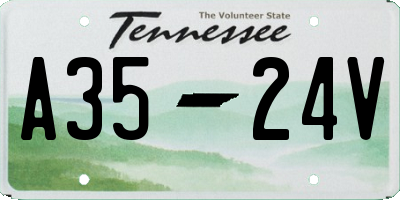 TN license plate A3524V