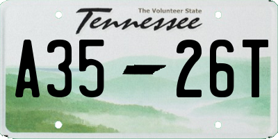 TN license plate A3526T