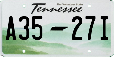 TN license plate A3527I