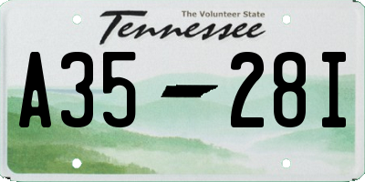 TN license plate A3528I