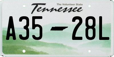 TN license plate A3528L