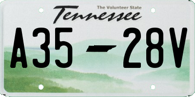 TN license plate A3528V